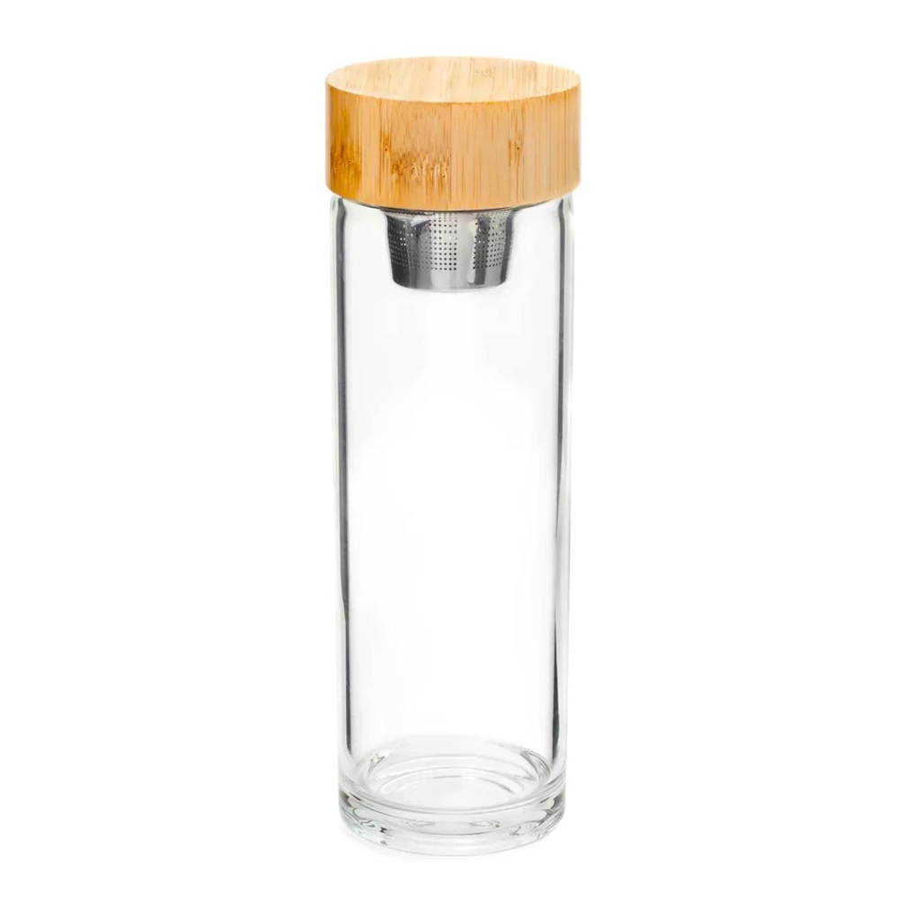 NEW Four O'clock Glass Tea Infuser Travel Mug
